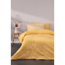 Favora Star Lastikli Çarşaflı Pamuklu Tek Kişilik Nevresim - Sarı