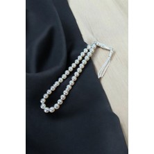 Moda Gümüş Evi 925 Ayar Gümüş Küre Kesim Tesbih, Gümüş Tesbih K-01