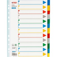 Bigpoint | Seperatör, Klasör Içi Kataloglama Için Ayraç, Dosya Düzenleyici, 12 Renkli