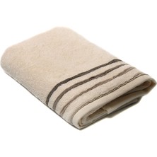 %100 Pamuk Ithal 4 Çizgili Fitil Işlemeli Banyo Havlusu 50X100