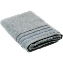 %100 Pamuk Ithal 4 Çizgili Fitil Işlemeli Banyo Havlusu 50X100
