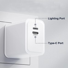  Hiking A50   Uyumlu Lightning ve Typc 27 Watt Şarj Aleti