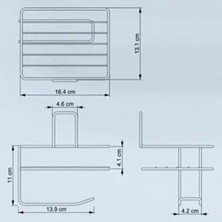 BYR Byrdrp Kendiliğinden Yapışkanlı Tuvalet Kağıdı Tutacağı ve Yedek Raf - Siyah Modern Metal Tasarım (4172) Byrnew