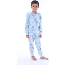 Bunny Hopp  Pamuk Kız ve Erkek Çocuk Için Unisex Uzun Kollu Sevimli Aslan ve Kedi Desenli  Pijama Takımı (3,4,5,6,7,8 Yaş)