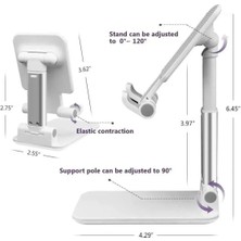 YGT Portatif Ayarlanabilir Katlanır Masaüstü Telefon Tutacağı Ofis Telefon Tutucu