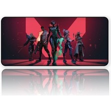 Valorant 6 Oyuncu Mouse Pad 90X40 cm Kaymaz Dikişli