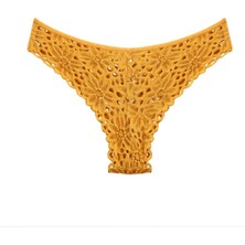 Four Solos Dantelli Pamuklu Kadın Külot - Sarı