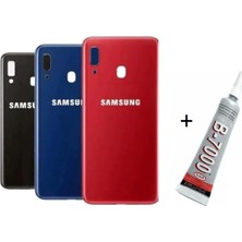 SDT Samsung A20 Arka Batarya Pil Kapağı Kırmızı (B7000 15 ml Yapıştırıcı)