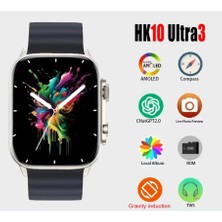 HK10 Ultra 3 Amoled Gen5 2024 Akıllı Saat, Chatgpt, Yerel Albüm, Pusula, Yerçekimi Algılama, 3D Menü