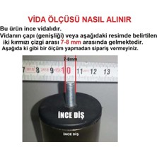 Geylani Yapı Market 4 Adet Baza Ayağı Metal Krom M8 İnce Vidalı 15 cm