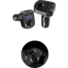 Araç Fm Transmitter Bluetooth 2 USB Port Mp3 Sd Kart Çakmaklık Girişli Araç Müzik Çalar Kiti