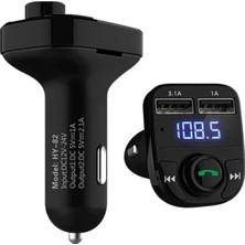 Araç Fm Transmitter Bluetooth 2 USB Port Mp3 Sd Kart Çakmaklık Girişli Araç Müzik Çalar Kiti