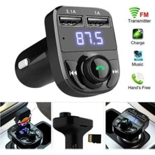 Araç Fm Transmitter Bluetooth 2 USB Port Mp3 Sd Kart Çakmaklık Girişli Araç Müzik Çalar Kiti