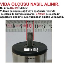 Geylani Yapı Market 4 Adet Baza Ayağı Metal Krom M10 Kalın Vidalı 10 cm