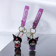 Chipper 2 Adet Büyük Boy 1.kalite Kawaii Sanrio Kuromi Anahtarlık - Çanta Süsü 3.model