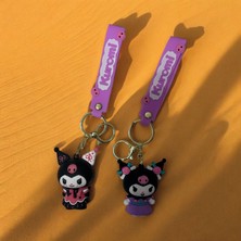 Chipper 2 Adet Büyük Boy 1.kalite Kawaii Sanrio Kuromi Anahtarlık - Çanta Süsü 3.model