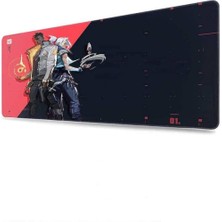 Kasırga Valorant 1 Red Oyuncu Mouse Pad 90X40 cm Kaymaz Dikişli