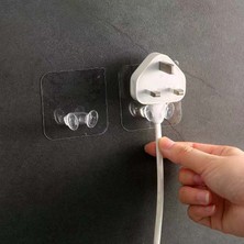 Doori 10 Adet Kendinden Yapışkanlı Kablo Fiş Askısı Priz Askısi Duzenleyici Organizer Traş Bıcağı Askısı