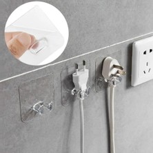 Doori 10 Adet Kendinden Yapışkanlı Kablo Fiş Askısı Priz Askısi Duzenleyici Organizer Traş Bıcağı Askısı