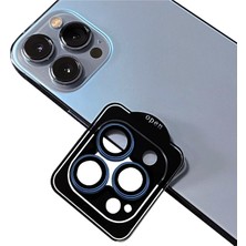 noktaks - Apple iPhone 11 Pro Max - Kamera Lens Koruyucu Safir Parmak İzi Bırakmayan Anti-Reflective CL-11 - Lacivert