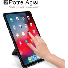 iPad 10. Nesil (2022) 10.9 Inç Uyumlu Renkli Karbon Trifolding Kalem Bölmeli Tablet Kılıfı