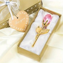 Kristal Gül Sevgililer Günü Hediyesi Mini Kristal Gül Kristal Metal Çubuk Çiçek