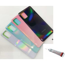 SDT Samsung A71 A715 Arka Batarya Pil Kapağı Gümüş (B7000 15 ml Yapıştırıcı)