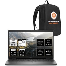 Dell Latitude 3550 i5 1335U Notebook 8GB RAM 1TB SSD 15.6" FHD FreeDOS + Per4 Çanta N015L355015UP303