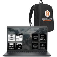 Dell Vostro 3530 Intel Core I7 1355U 24GB 1tb SSD 15.6'' Fhd 120Hz Fdos Taşınabilir Bilgisayar & Per4 Çanta N1601PVNB3530UP323