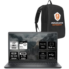 Dell Vostro 3530 i7 1355U Notebook 32GB RAM 4TB SSD 15.6" FHD 120Hz FreeDOS + Per4 Çanta N1601PVNB3530UP330