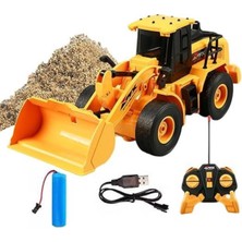 1:24 Uzaktan Kumandalı Şarjlı 6 Kanallı Dozer Kepçe Iş Makinası Oyuncağı