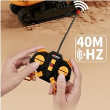 1:24 Uzaktan Kumandalı Şarjlı 6 Kanallı Dozer Kepçe Iş Makinası Oyuncağı