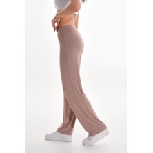  Extra Yumuşak Uzun Viskon Pantolon Home&outdoor-Sütlü Kahve