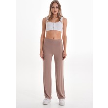  Extra Yumuşak Uzun Viskon Pantolon Home&outdoor-Sütlü Kahve