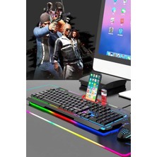 Rgb Işıklı Gaming Oyuncu Klavye Mouse Seti Türkçe Q Klavye Oyun Klavye Mouse Seti