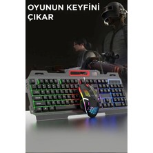 Rgb Işıklı Gaming Oyuncu Klavye Mouse Seti Türkçe Q Klavye Oyun Klavye Mouse Seti