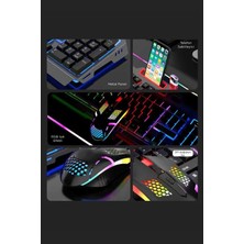 Rgb Işıklı Gaming Oyuncu Klavye Mouse Seti Türkçe Q Klavye Oyun Klavye Mouse Seti