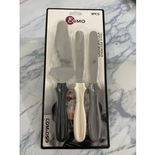 3 Parça Çelik Krema Spatula Seti, Pastacı Seti