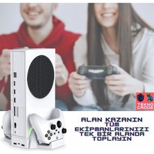 Beboncool TYX-0663 Xbox Series S Uyumlu 800 mah X2 Pil Joystick Şarj Soğutucu Fan Stand