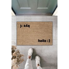Dekomet Modern Dijital Baskı - Hello - Bye - Kapi Onu i Kapı Önü Paspası