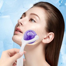 Naturachi Face Ice Roller Sıcak ve Soğuk Gua Sha Yüz Masaj Silindiri Mor Renk