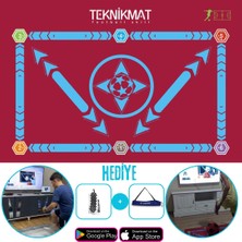 Teknik Mat Teknikmat Pro Futbol Matı ve Eğitim Programı Bordo lacivert