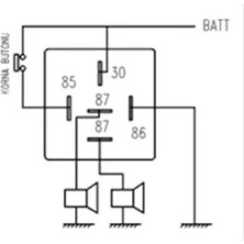 Monero Titreyen Korna Rölesi (Kesici Röle) 12 Volt 30 Amper 5 Uçlu