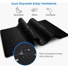 Navidata Düz Siyah Oyuncu Mouse Pad 70X30 cm Kaymaz Dikişli