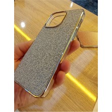 Lucek Cases iPhone 15 Pro Max Taşlı Kapak Içi Karbon Hologramlı Darbe Korumalı Kılıf