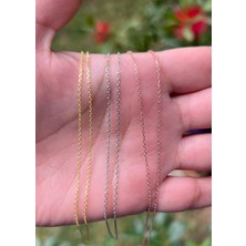 Defne Silver Forse Zincir 40+5 cm