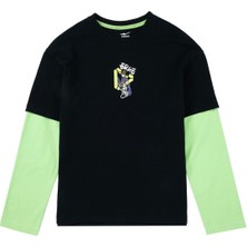 Genç Erkek Bisiklet Yaka T-Shirt