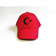 Salar Ticaret Kırmızı Ay Yıldızlı Şapka Standart Beden