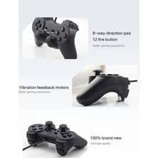 YGT Kablolu Ps3 Dualshock Analog Oyun Kolu Gamepad Joystick Bilgisayar Pc USB Uyumlu