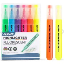 Gxin Canlı Highlighter 6 Renk Fosforlu Kalem Seti